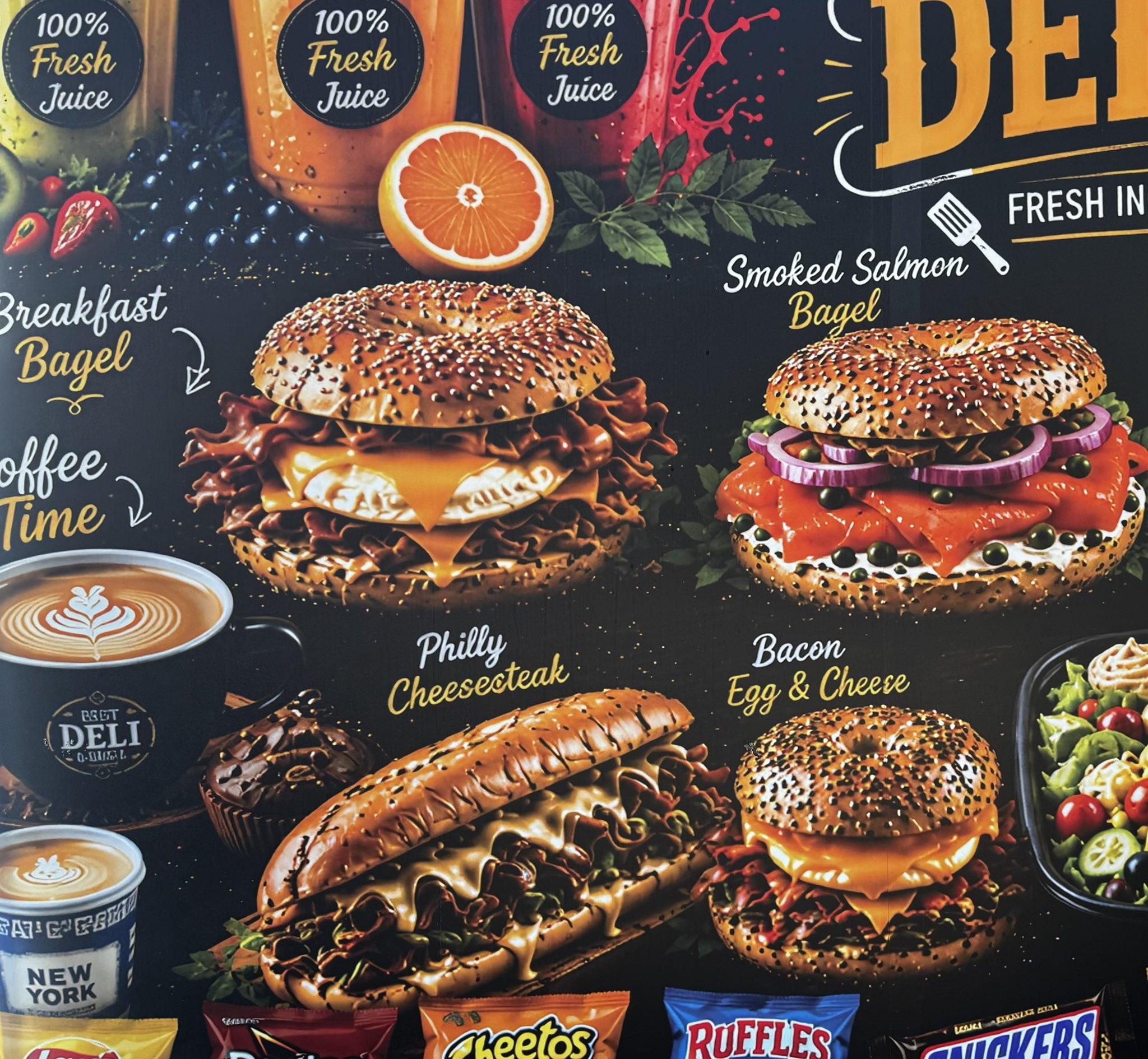 AI slop signs example showing generated food imagery on a menu